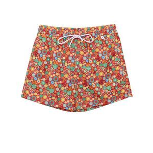 Isaia Red Polyester Swim Men's Shorts